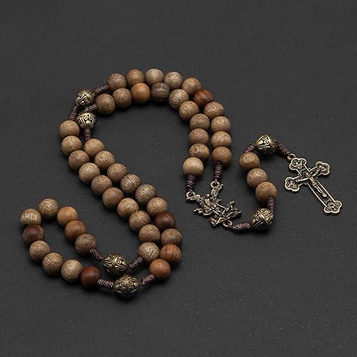 Vista 12 de Intercession Rosario de madera maciza hecho a mano Nuestro Padre Sagrado