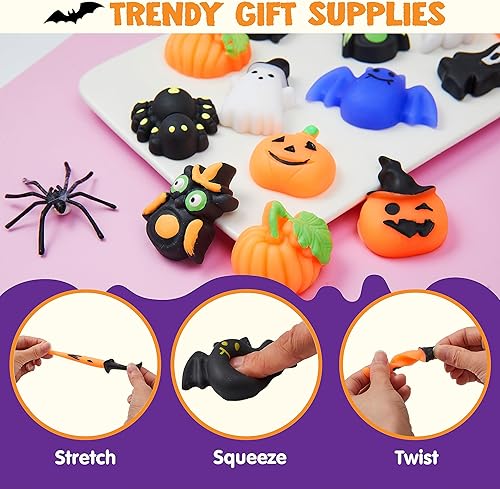 Miniatura 2 de JOYIN 48 juguetes blandos Mochi de Halloween, mini juguete esponjoso, lindo juguete para apretar, alivio del estrés, ansiedad para niños, regalos de
