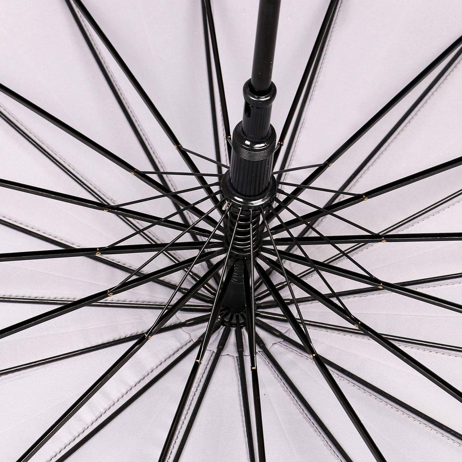 Meichoon Manual Open & Close Umbrella with 16 Ribs - Durable, Strong, 210T Fiber, Waterproof, Windproof for Sports