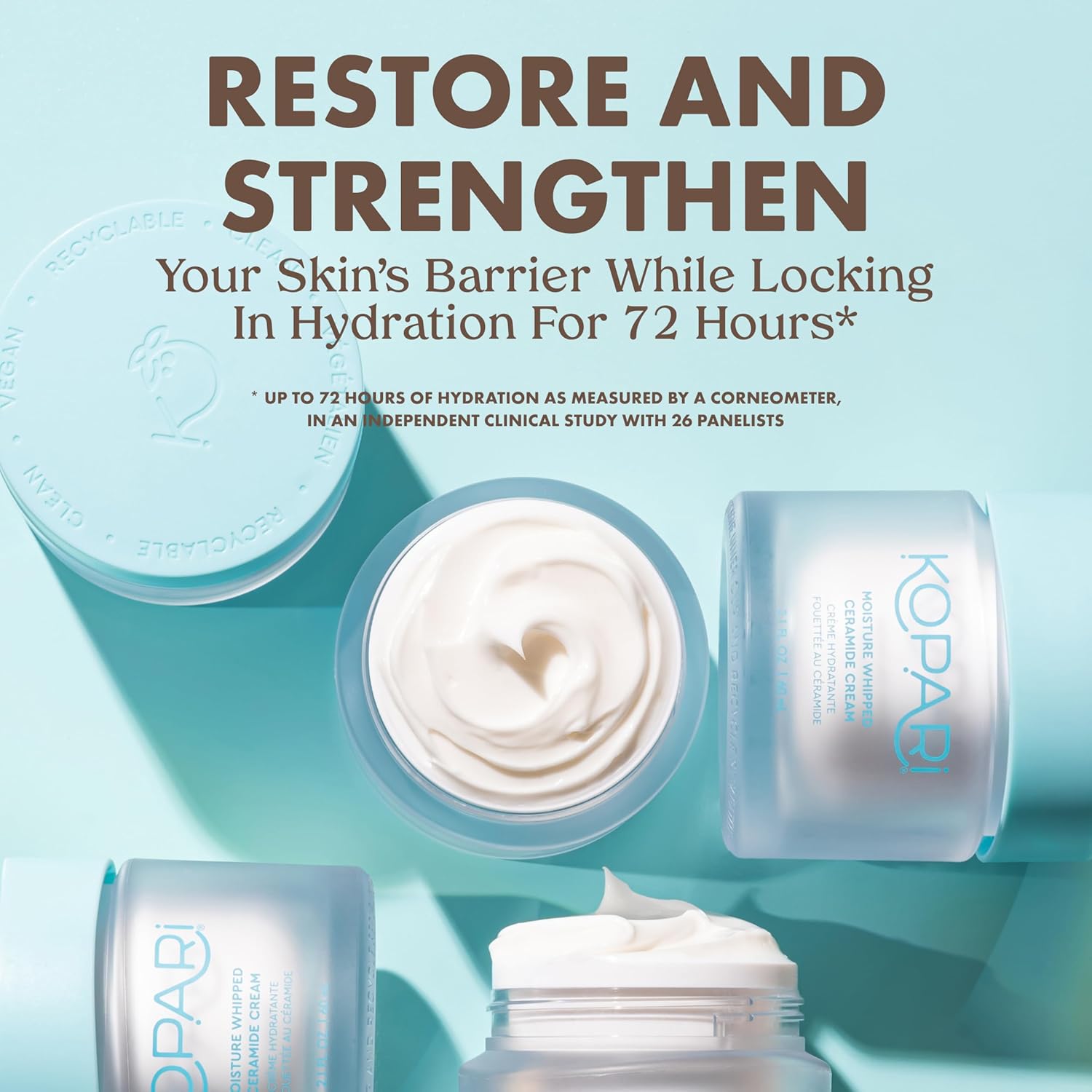 Kopari Moisture Whipped Ceramide Cream | Hydrate and Restore | Vegan Ceramides and Moisture-Retaining Hyaluronic Acid | 2.1 oz - Image 2