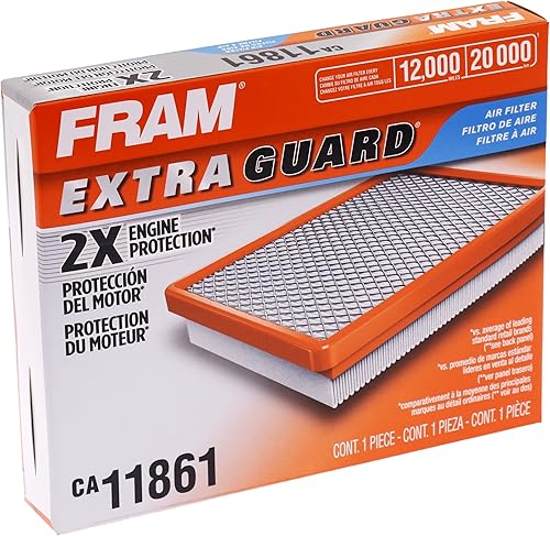 Miniatura 4 de FRAM Extra Guard CA11861 - Filtro de aire de repuesto para modelos seleccionados de Mercedes-Benz, proporciona protección de filtro de hasta 12