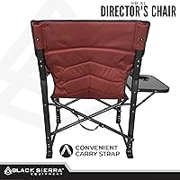 Vista 8 de XL Directors Chair with Foldable Side Table, Heavy Duty Camp Chair supports 400 Lbs, Oversize Outdoor Folding Seat with High Back and Padded