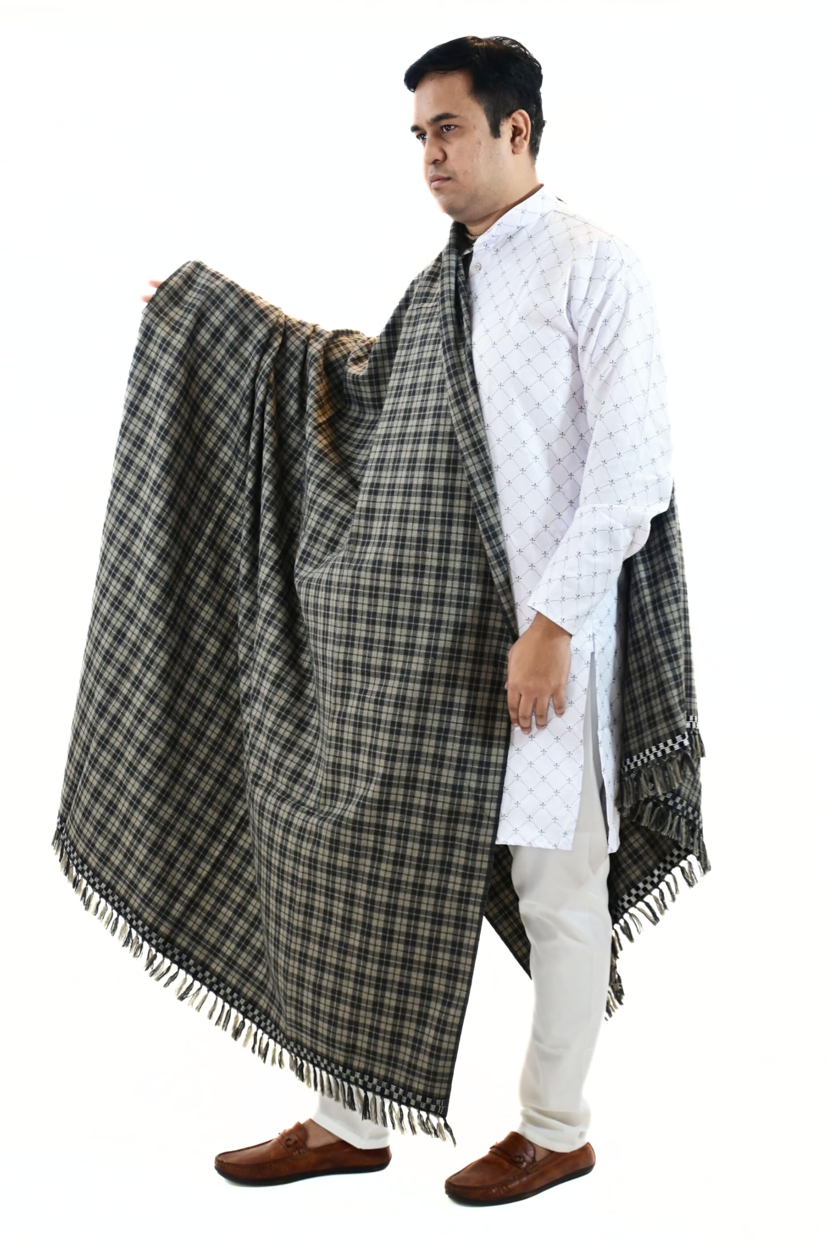 sprha Men's checkered shawl 2-picture-12