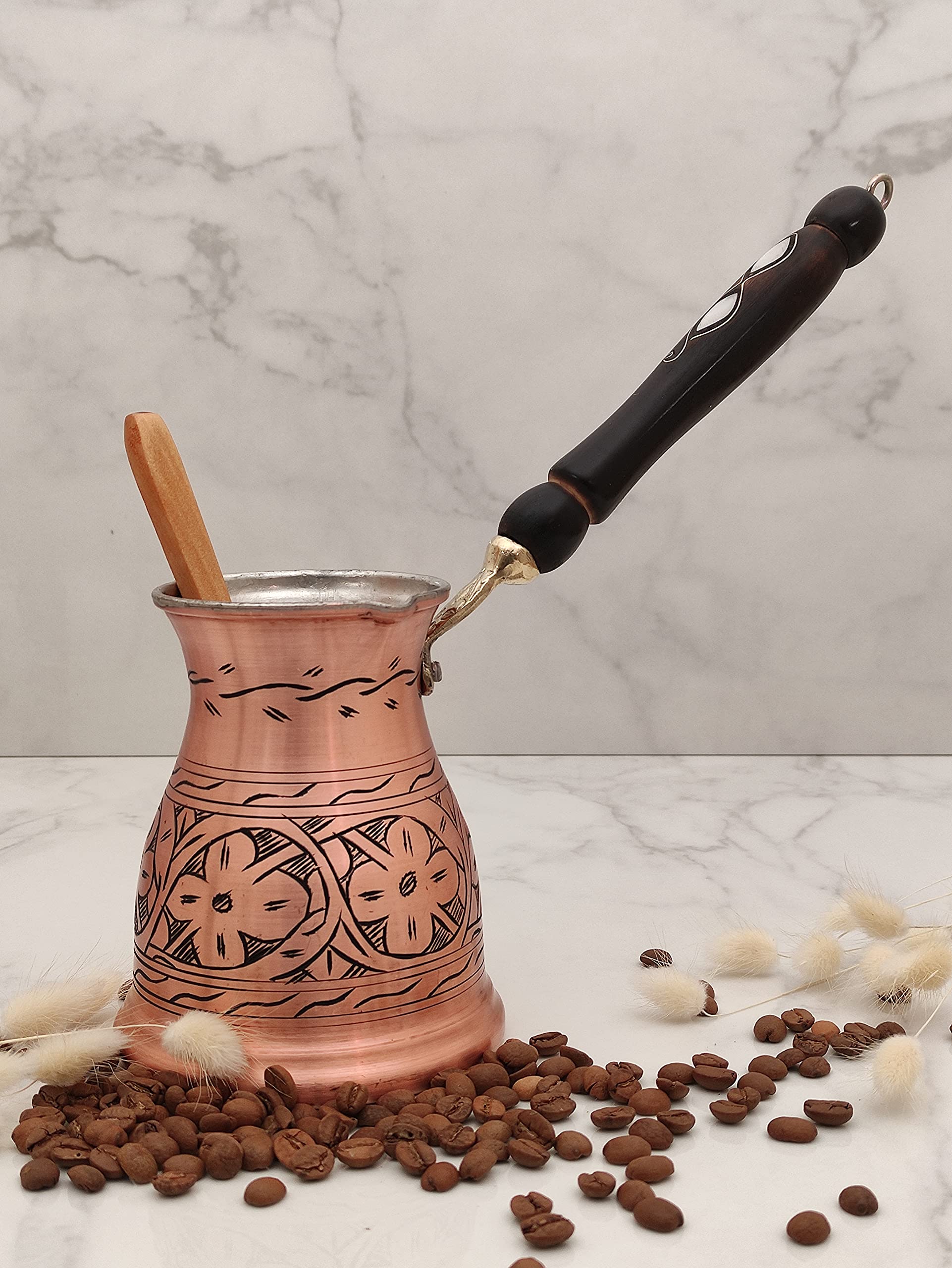 Erbulus 18 Oz Large Turkish Coffee Pot Briki Greek, Arabic, Turkish