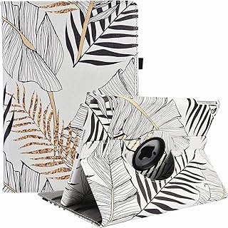 Case for iPad Air 2/Air 1/iPad 9.7" 5th/6th Generation(2017/2018) - 360 Degree Rotating Multi-Angle Viewing Folio Stand Cases with Auto Sleep/Wake (Golden Leaves)