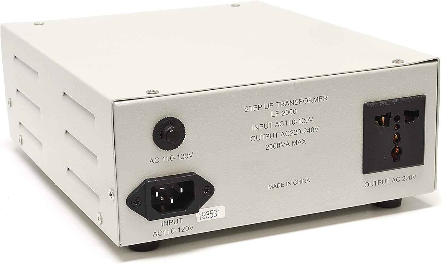 Buy 1 get 1 🔥 LiteFuze Automatic 2000-Watt Voltage Converter Transformer - Step Up - 110V/220V - Circuit Breaker Protection -Heavy Duty/ - Wattage Detection Technology - Ultra Compact - Light [5-Years Warranty]