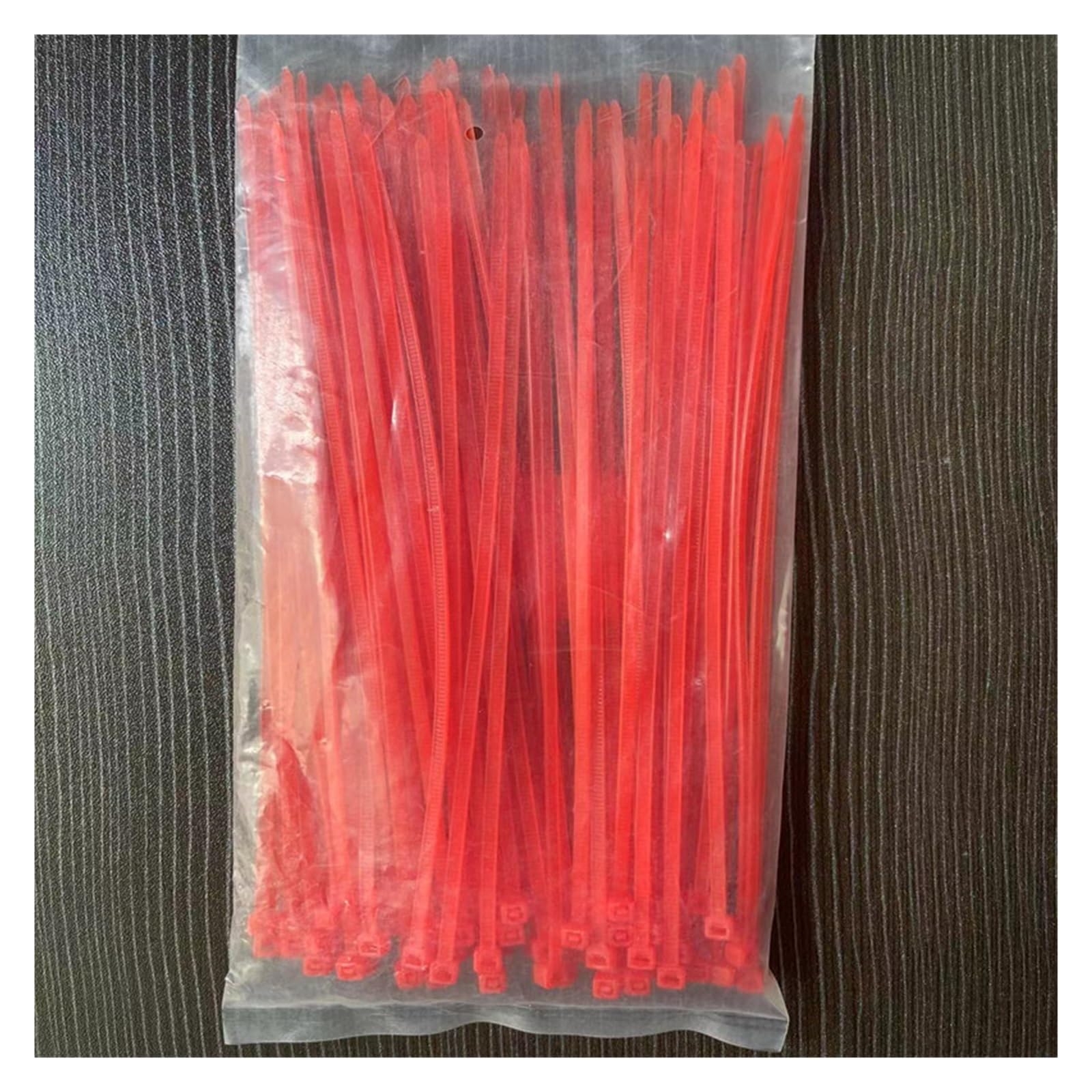 Surtido de bridas para cables,Bridas para cables, Brida de nailon de plástico autoblocante 4x200, 100 piezas(Red)
