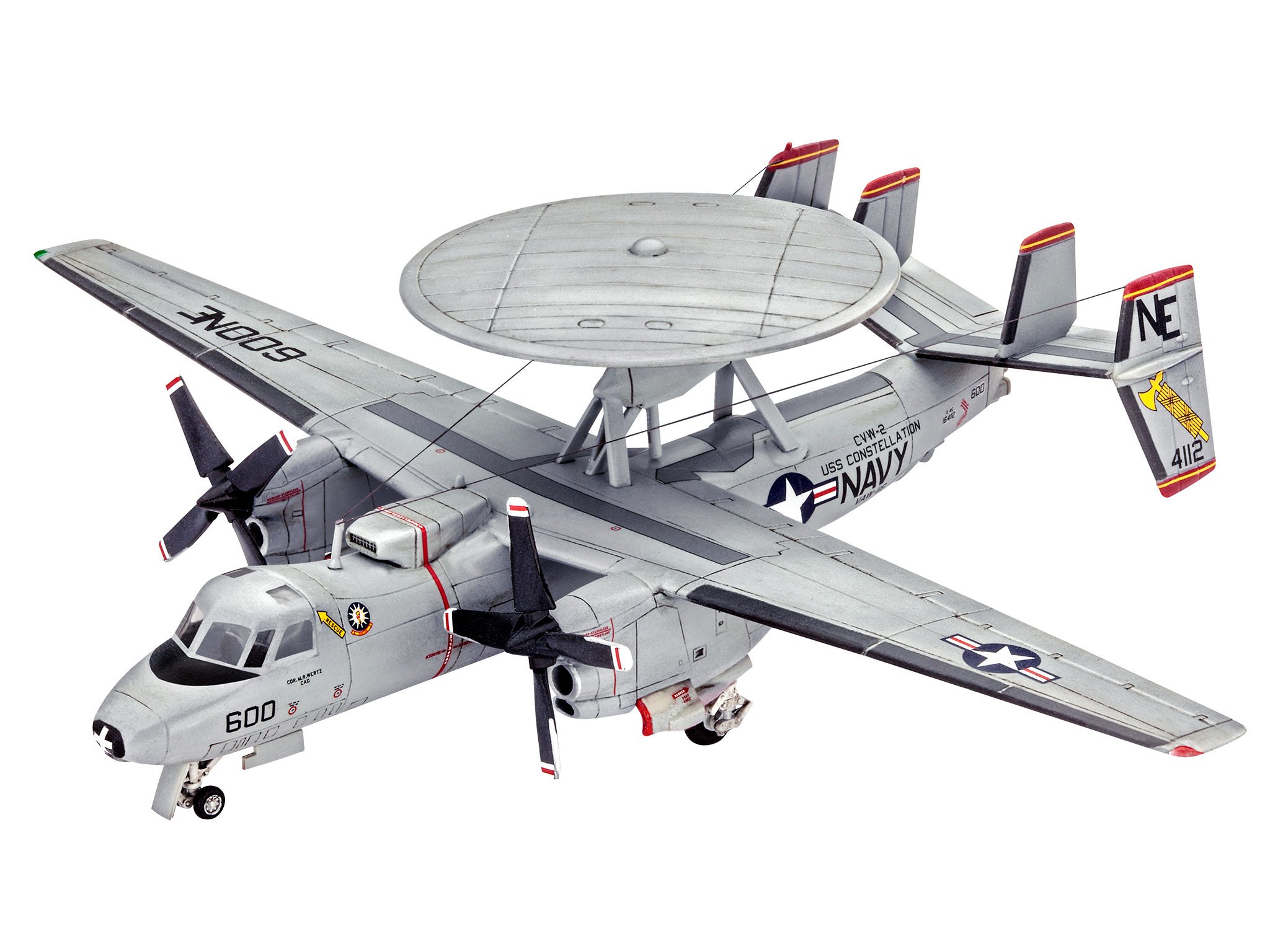 Amazon | ドイツレベル 1/144 E-2C ホークアイ 早期警戒機 プラモデル