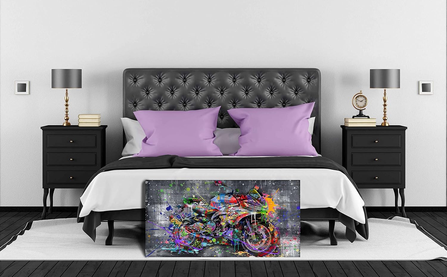 SIXTTART Astronaut Wall-Art - Big Graffiti Art Wall Decor - Space Posters Wall Decor for Bedroom Teen Girl Ready to Hang Size 30 x 60