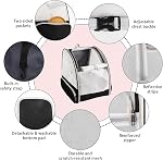 Cat Backpack Carrier,Pet Carrier Airline Approved for Small Dog Cat Puppy Kitten Bunny,Ventilated Mesh Design Animal Backpack for Hiking Camping Travel Bag (Black)