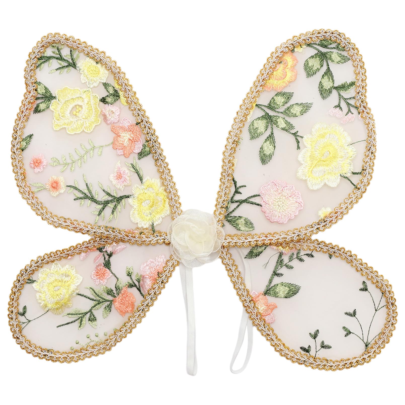 inhzoy Butterfly Wings for Adults and Kids Angel Wings Flower Embroidered Fairy Wings for Halloween Party Type H-6 One Size