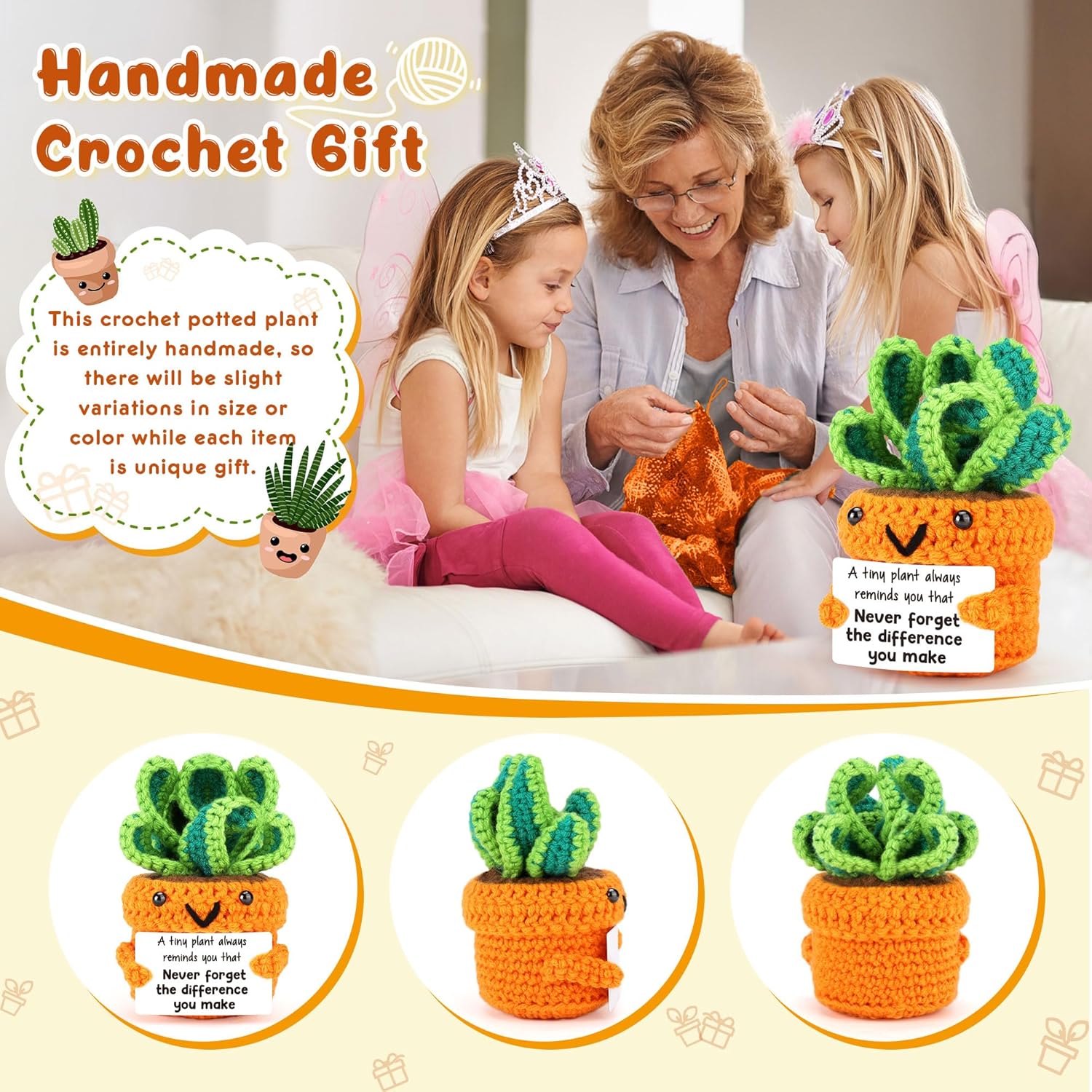 Thank You Teacher Appreciation Gifts, Funny Christmas Encouragement for Teacher Coworker Employee Boss Nurse Graduation Appreciation Week, Stocking Stuffer, End of School, Mini Handmade Crochet Stuff - Image 8