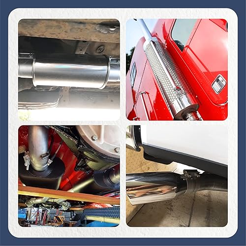 Miniatura 6 de Abrazadera de banda de escape de 2.5 pulgadas para junta de escape, preformada para conexión de tubo de escape, acero inoxidable (2.5 pulgadas, 2