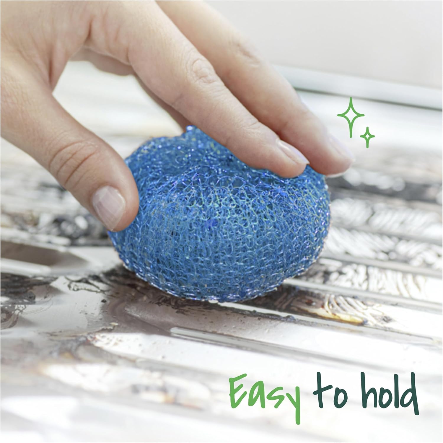Non-Scratch Plastic Scrubbing Pads, Cleans Dishes Without