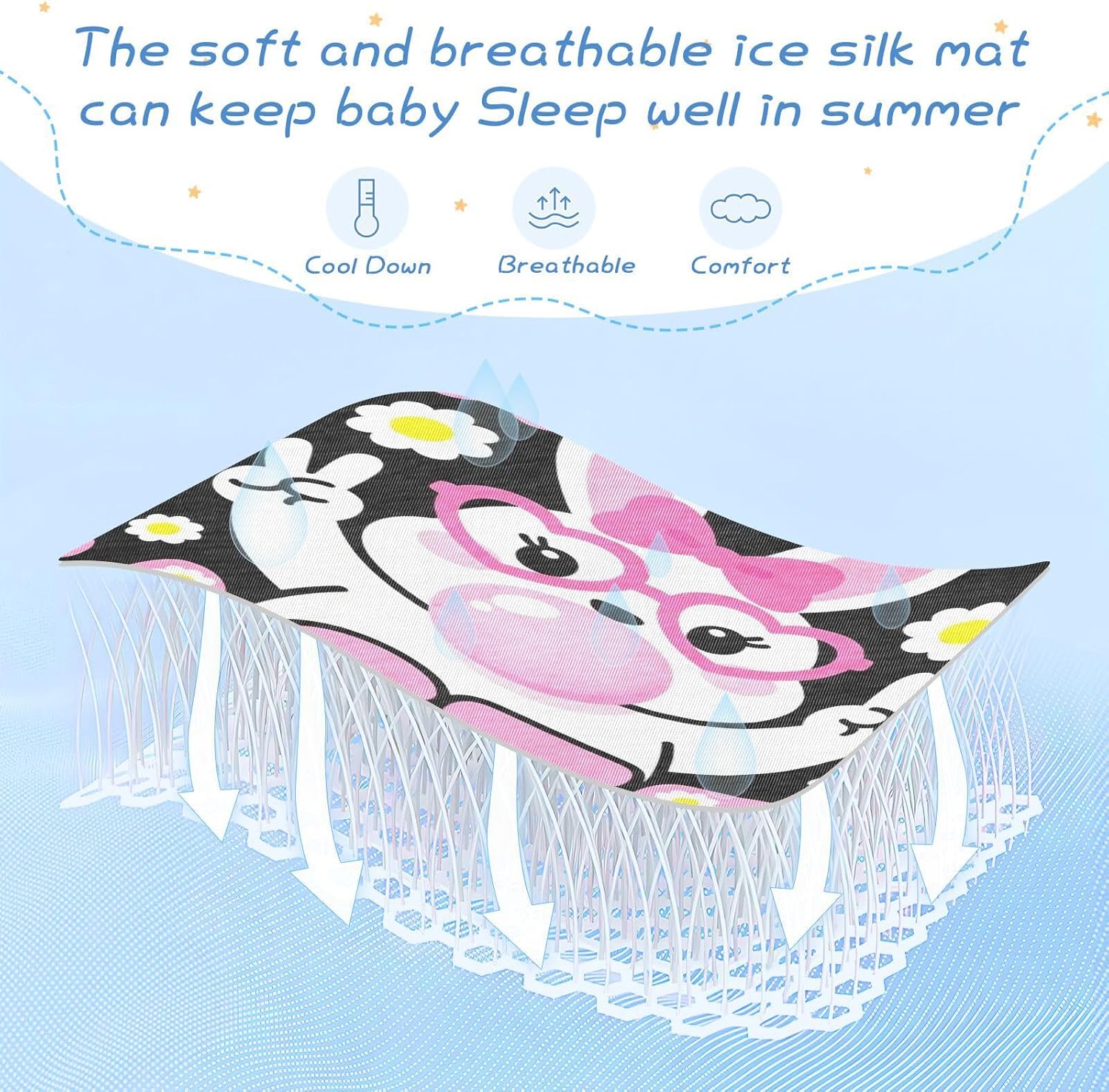 Cooling Baby Mattress pad Protector 28" x 52" Ultra Soft Easter Day Women Girls Mattress Protector Pads for Baby&Toddler