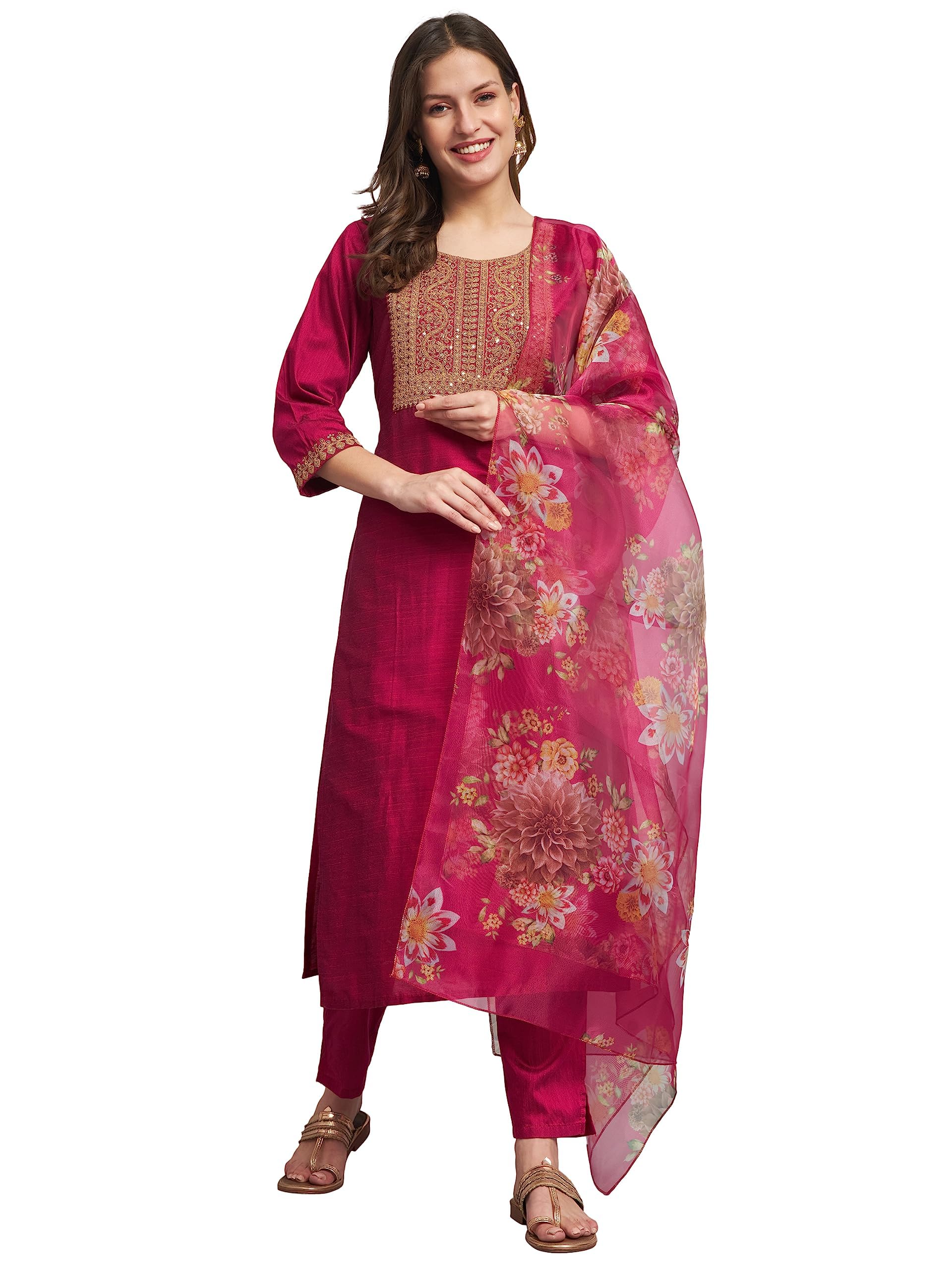 VredeVogelWomen Straight Kurta Set (pack of 3)