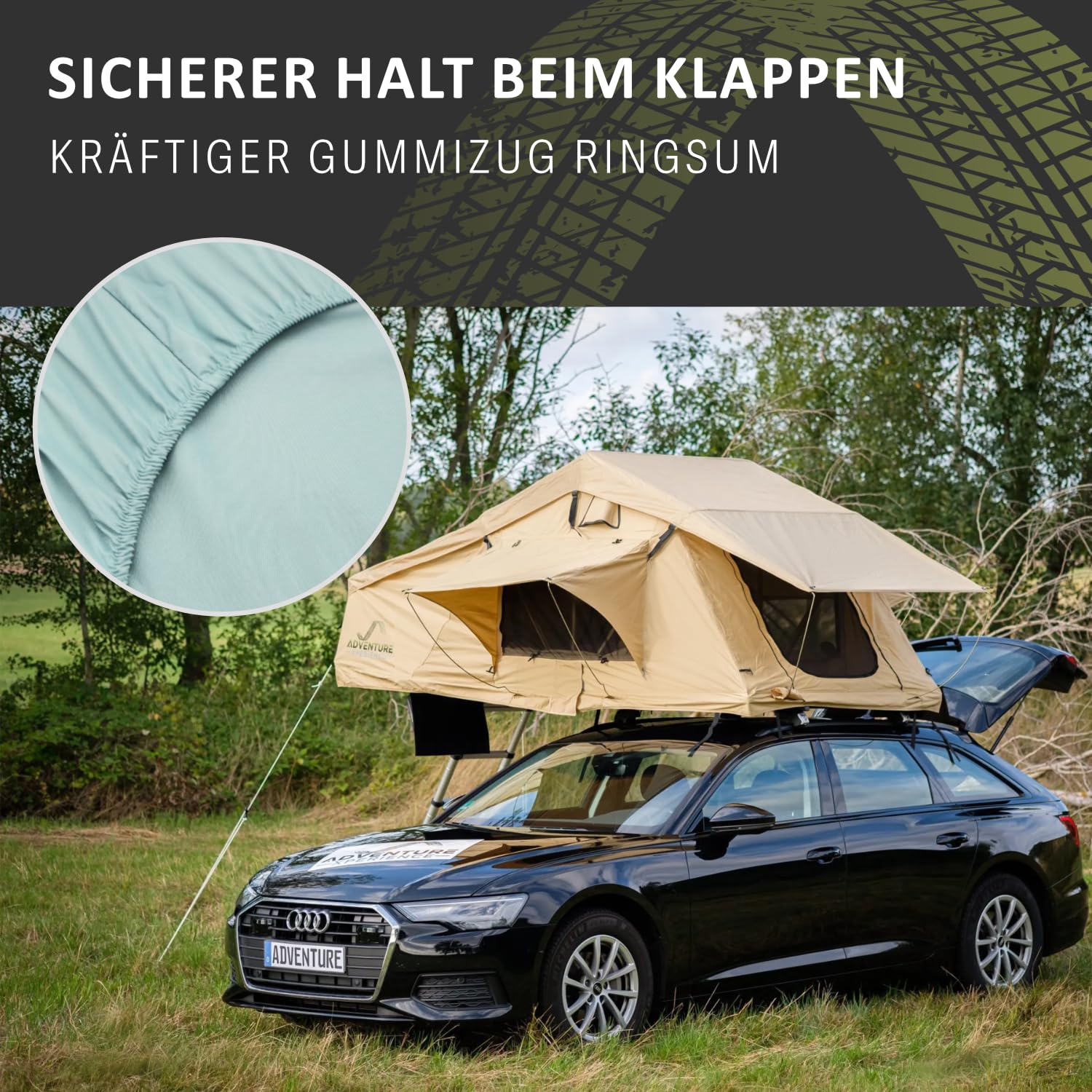 bettlaken dachzelt Adventure Xperience Zubehör Spannbettlaken 240x140 und 140x240 Dieses Wochenende ist es Kinderschaukel Color:Satin Burnt Gold Metallic / Sandstone Metallic