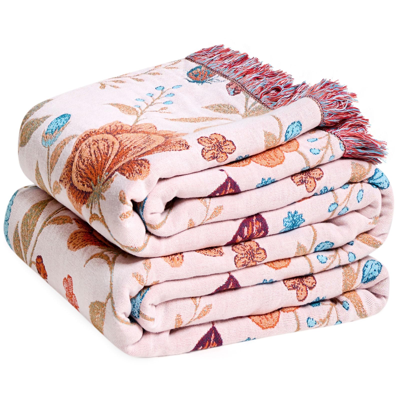 Couverture réversible 100% coton respirant pour toutes les saisons