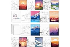 10 Pre-Drawn Canvases for Adults and Kids: Unleash Your Inner Artist