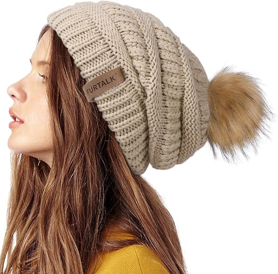 Winter Knit Slouchy Beanie Hat Warm 