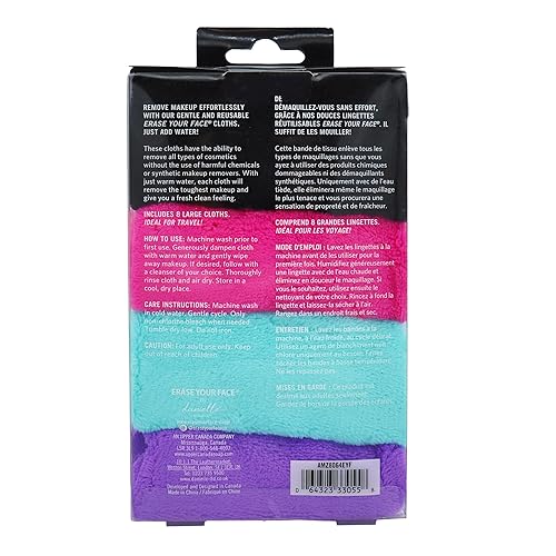 Miniatura 2 de Erase Your Face, paños desmaquillantes, negro, azul, rosa, morado