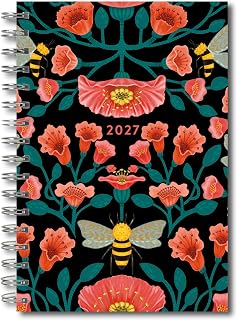 2026-2027 Weekly & Monthly Planner, 16-Month Engagement Calendar: September 2026 - December 2027, 6" x 9", Garden Bees