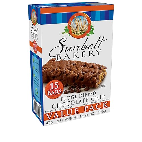 Vista 87 de Sunbelt Bakery Barras de granola masticables con chispas de chocolate, 50 barras de 1.0 onzas (5 cajas)