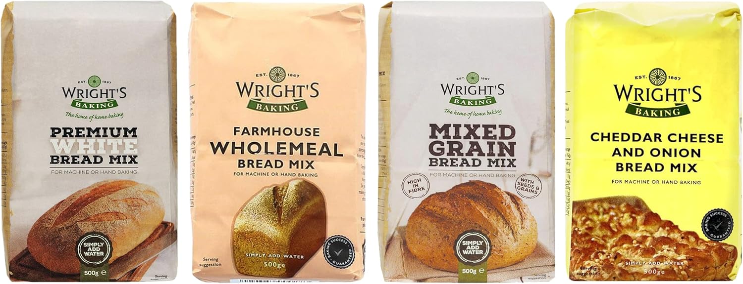 Wright's Baking Bread Mix Selection Pack Premium White, Farmhouse