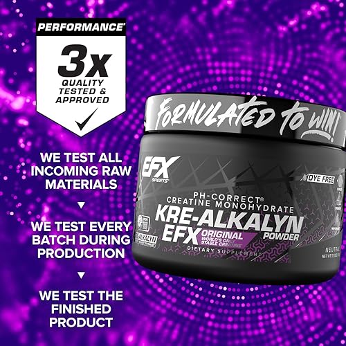 Vista 7 de EFX Sports Kre-Alkalyn EFX Powder pH Correct Creatine Monohydrate Powder Supplement Strength, Muscle Growth & Performance 66 Servings