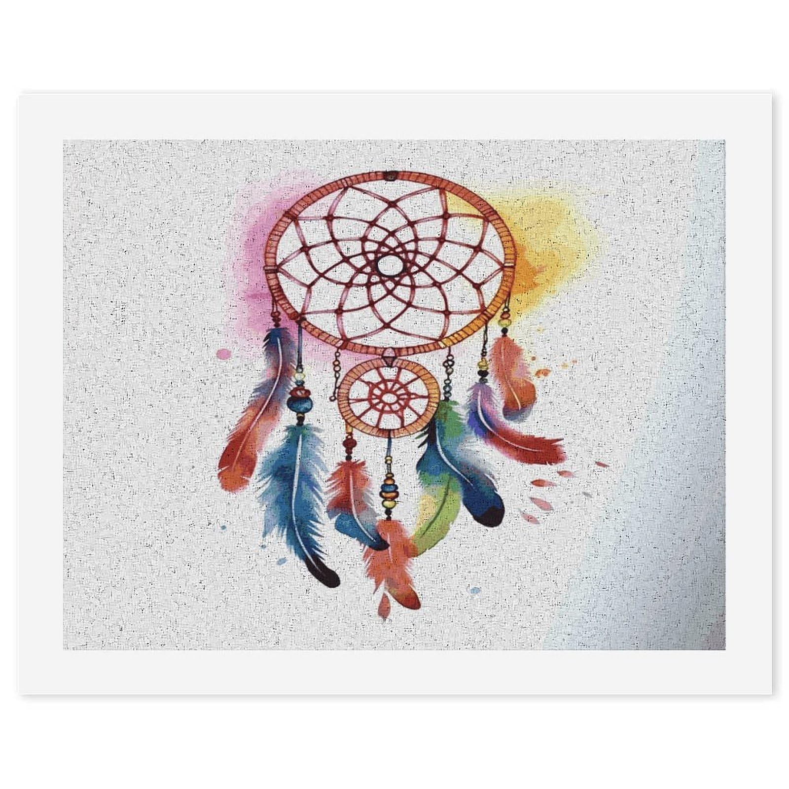 LDGSUPH Watercolor Dream Catcher Paint by Numbers Kits for Adults Beginners Exquisite Digital Oil Painting Kits Painting Anti-fading Canvas Wall Art DIY Gift for Home Wall Decor