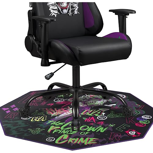 DC Comics Joker - Non-Slip Gamer Floor Mat for Gaming Chairs and Office Chairs - 39' x 39'