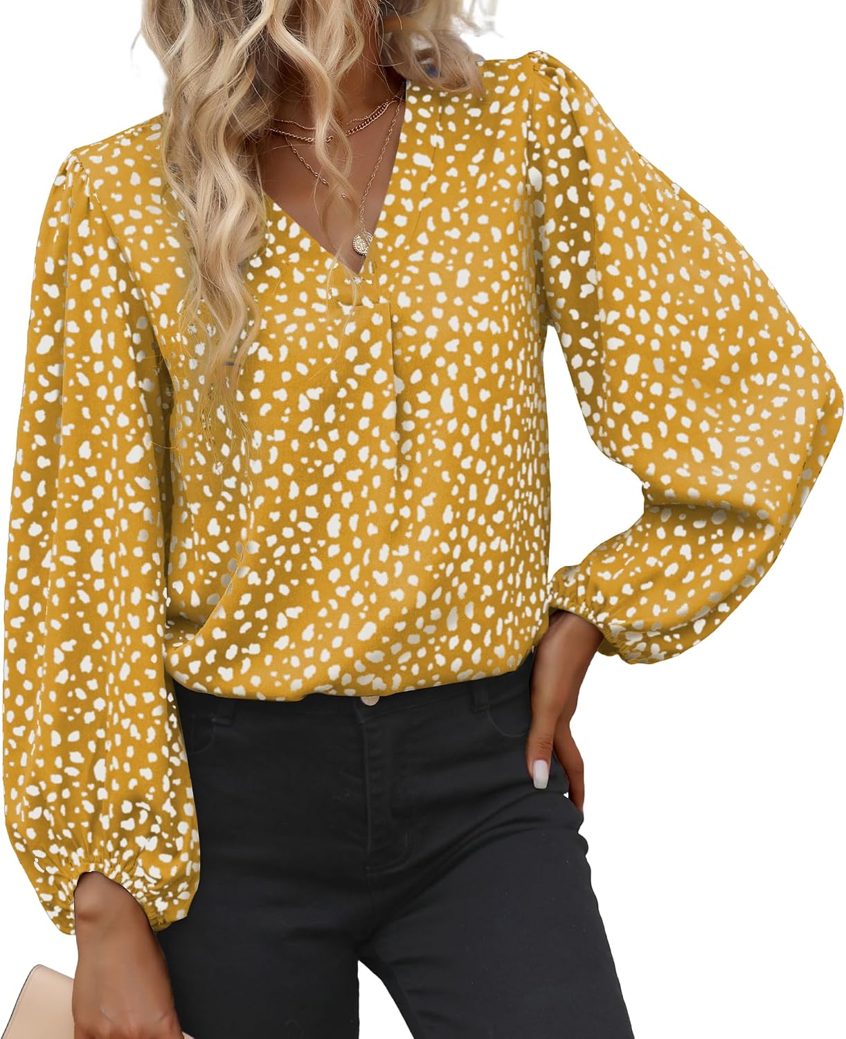Business Casual Tops for Women Work Blouses Long Sleeve Dress Shirts