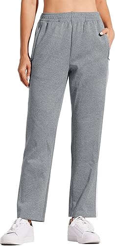 Miniatura 2 de Willit Pantalones deportivos para mujer, cálidos, atléticos, para correr, pantalones de entrenamiento deportivo, pierna recta con bolsillos
