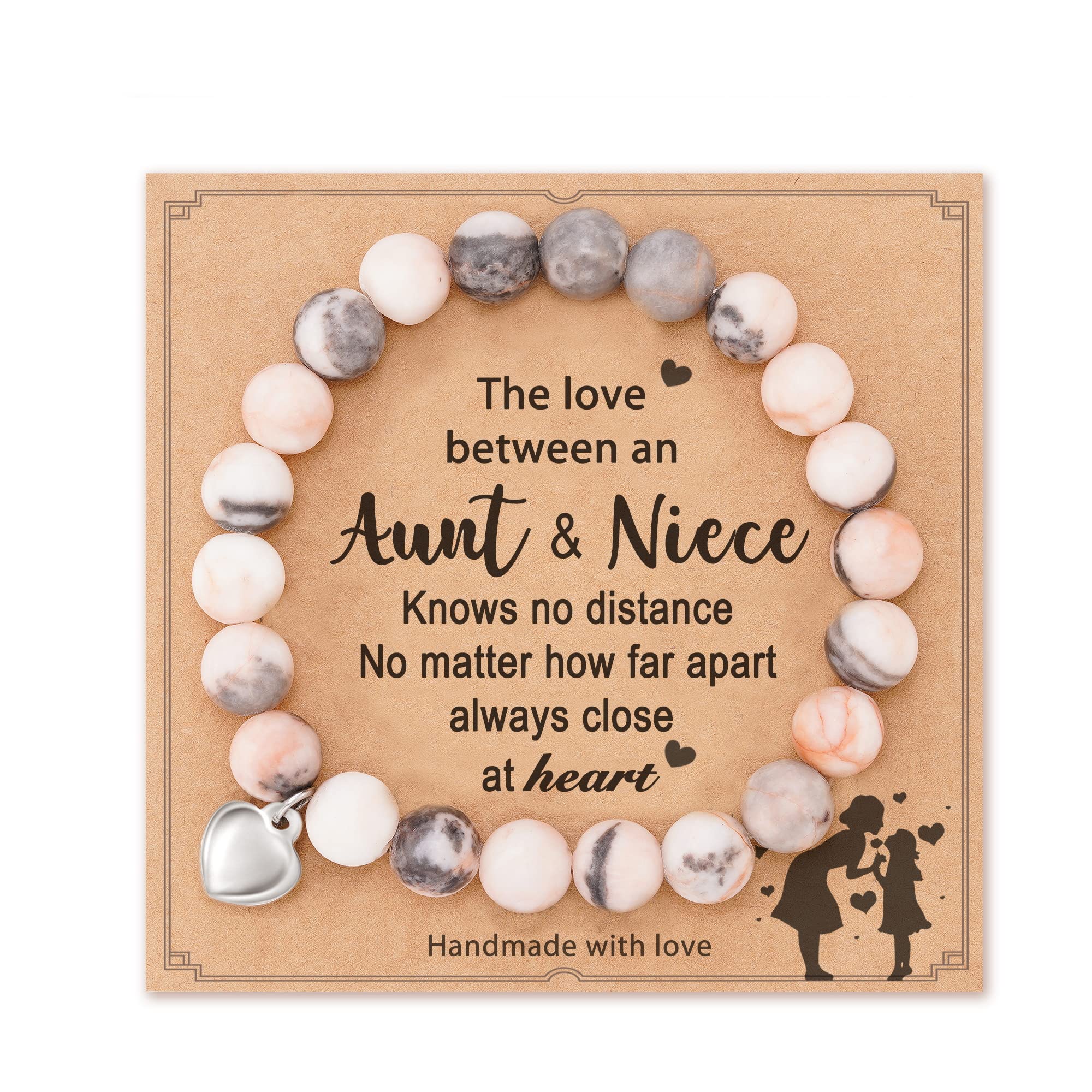 HGDEER Aunt Niece Gifts, Auntie Christmas Great Best Aunt Ever Gifts Presents Bracelet for Aunts from Niece