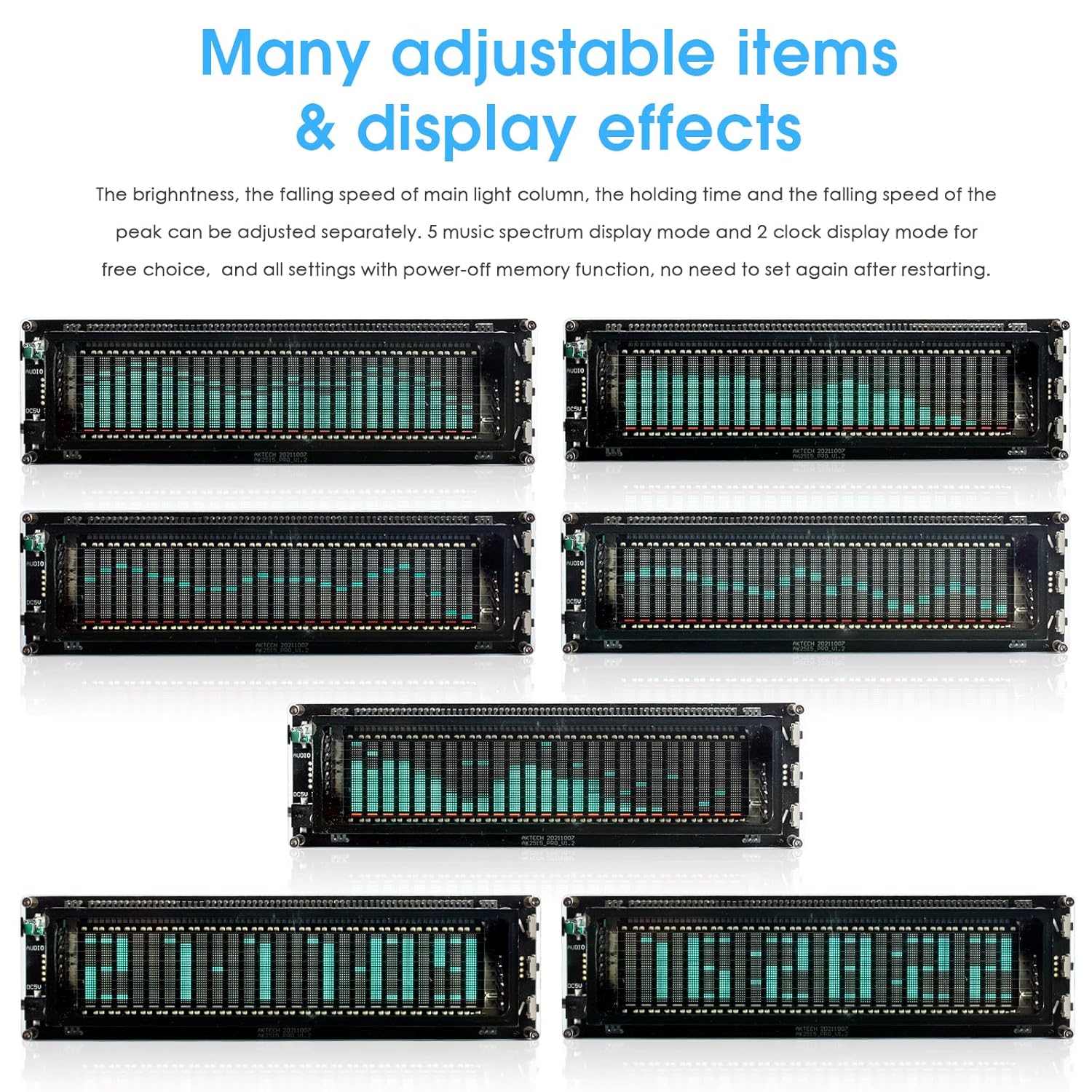 Nobsound AK2515 PRO V3 adjustable display effects