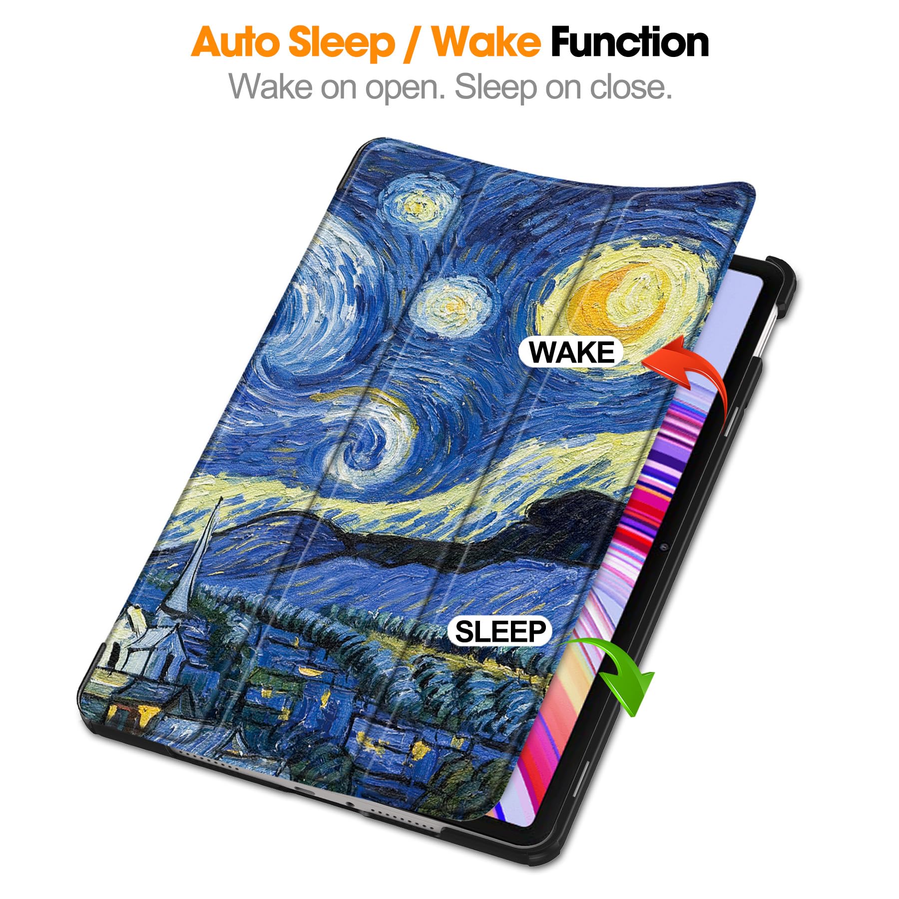 Vakarey Étui pour Samsung Galaxy Tab A9 Plus/A9 Support Multiangle Housse pour Samsung Tab A9