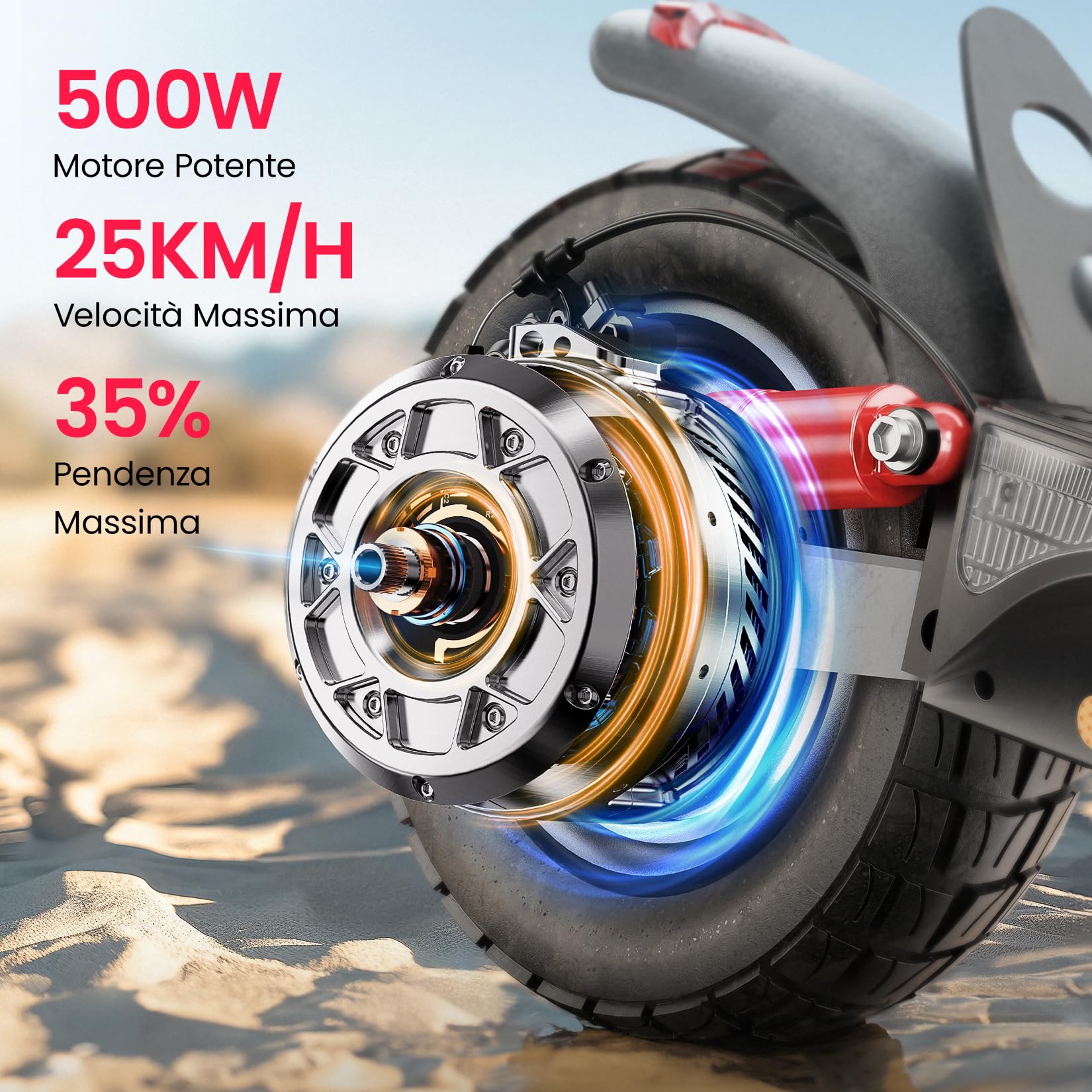 iScooter iX4 Monopattino Elettrico Adulto, Batteria da 15AH, Autonomia Massima di 50 KM, 10" Monopattino Elettrico Pieghevole, App, Carico 150 KG, Manubrio Regolabile, Sospensione Quadrupla