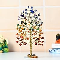 Vista 104 de Rose Quartz Gemstone Tree of LifeNatural Reiki Crystals Gemstone Chakra Tree for Positive Energy, Geode Agate Slice Base, Feng Shui Decor, Good