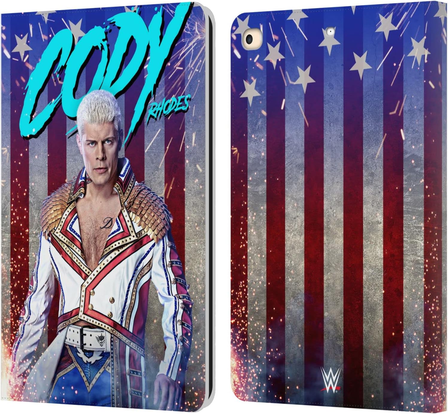Head Case Designs Officially Licensed WWE Cody Rhodes Cody Rhodes Graphics Leather Wallet Case Compatible with Apple iPad 9.7 2017 / iPad 9.7 2018