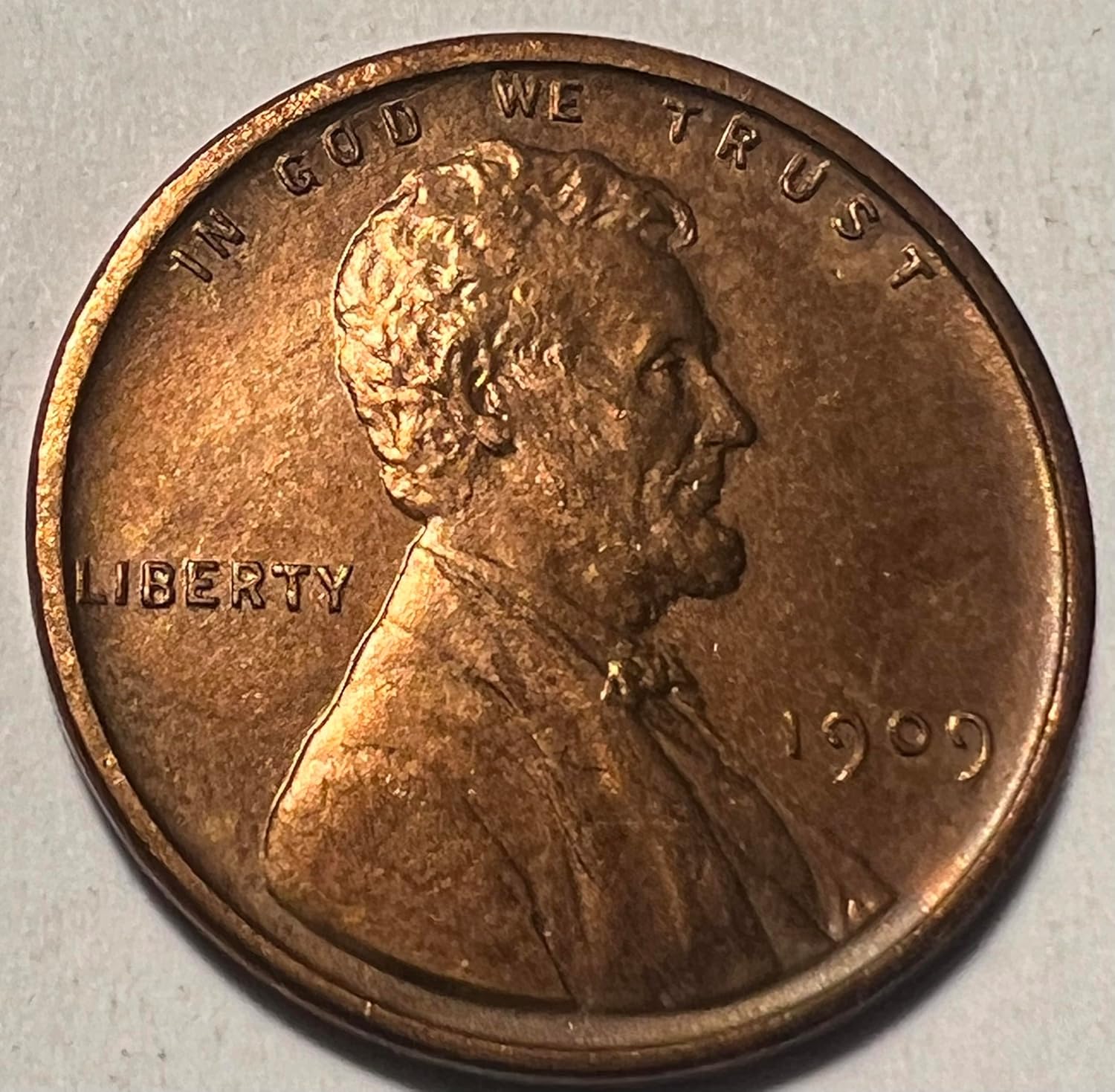 1909 P Lincoln ((RARE VDB Semi-Key Date)) Wheat Penny Cent Seller MS-62 Thumbnail