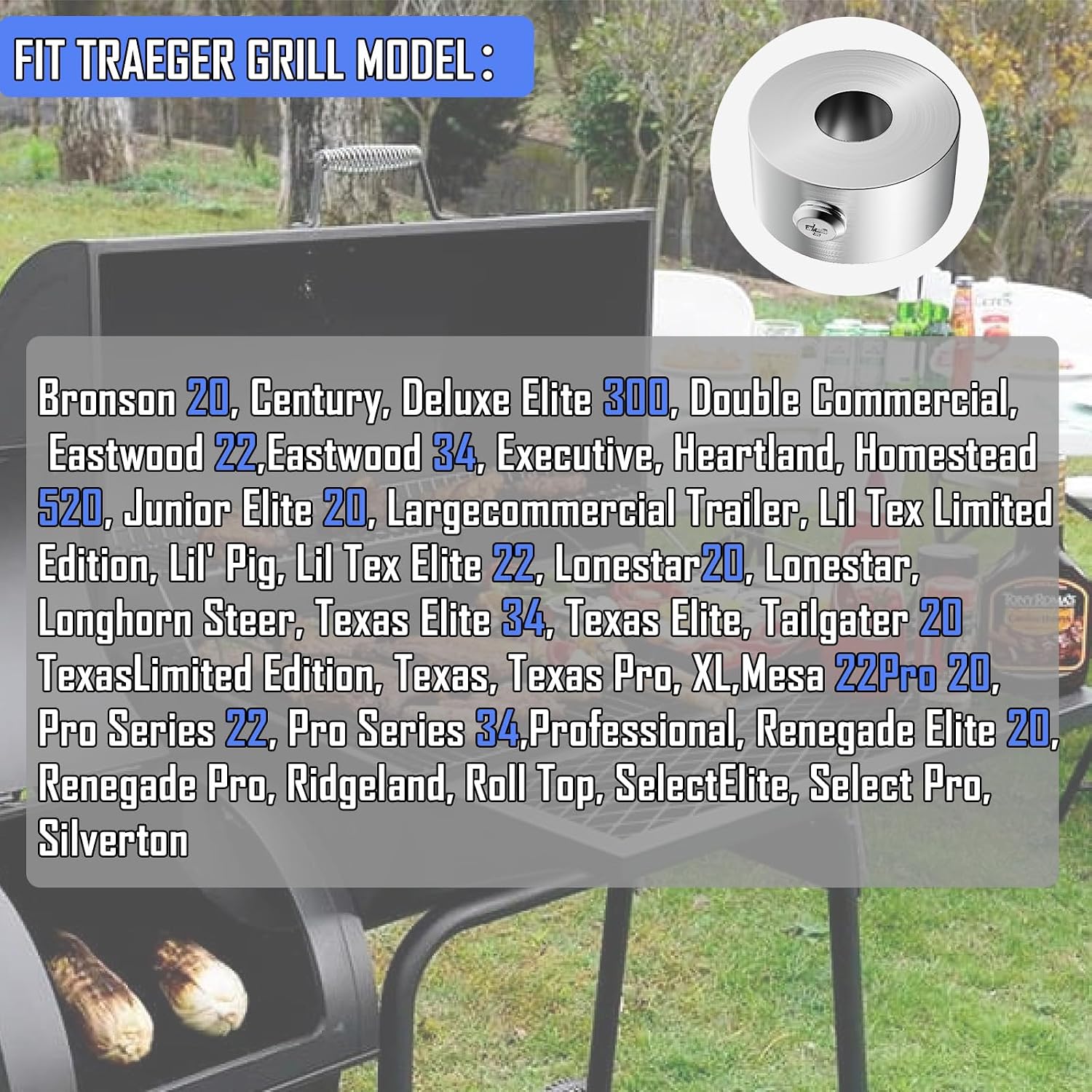 Aluminum Auger Screw Conveyor Motor Bushing Replacement Parts - Replacement Parts Compatible with Traeger, Pit Boss, Camp Chef & Z Grills
