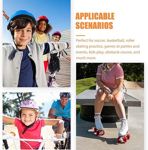 Miniatura 4 de Luxshiny 25 piezas a prueba de viento pequeños conos de marcador deportivo para patinaje agilidad entrenamiento de plástico inferior plano estable