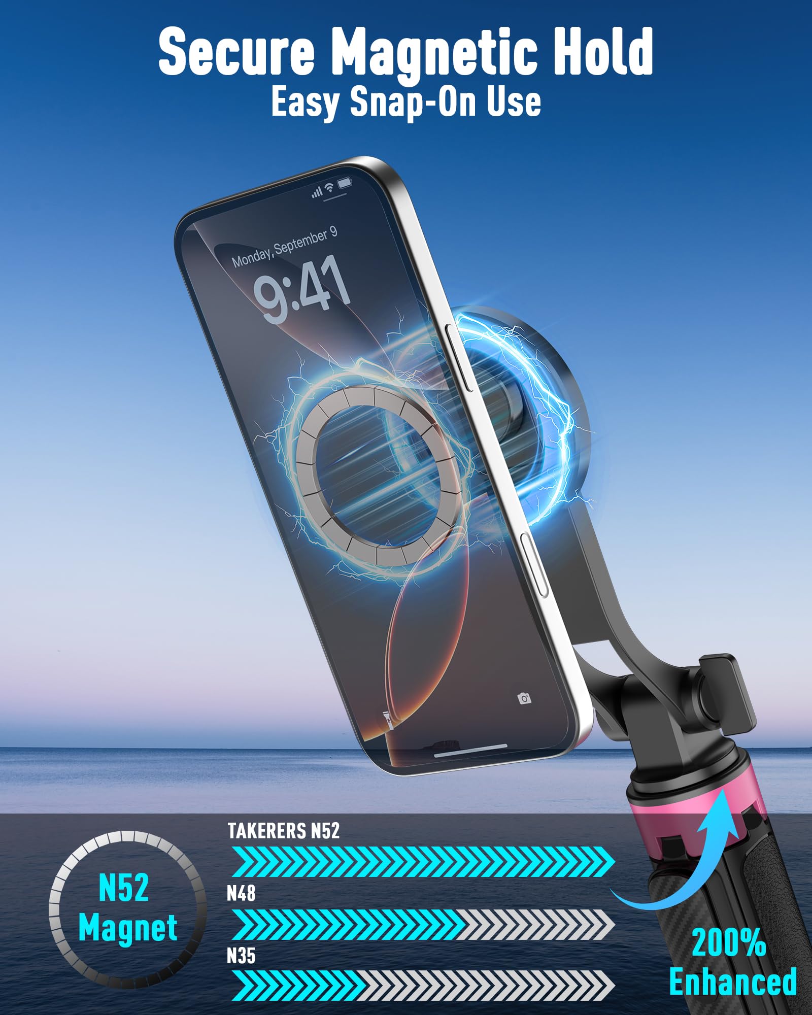 Amazon.com: ACKIMA 3-in-1 Magnetic Selfie Stick Tripod for iPhone