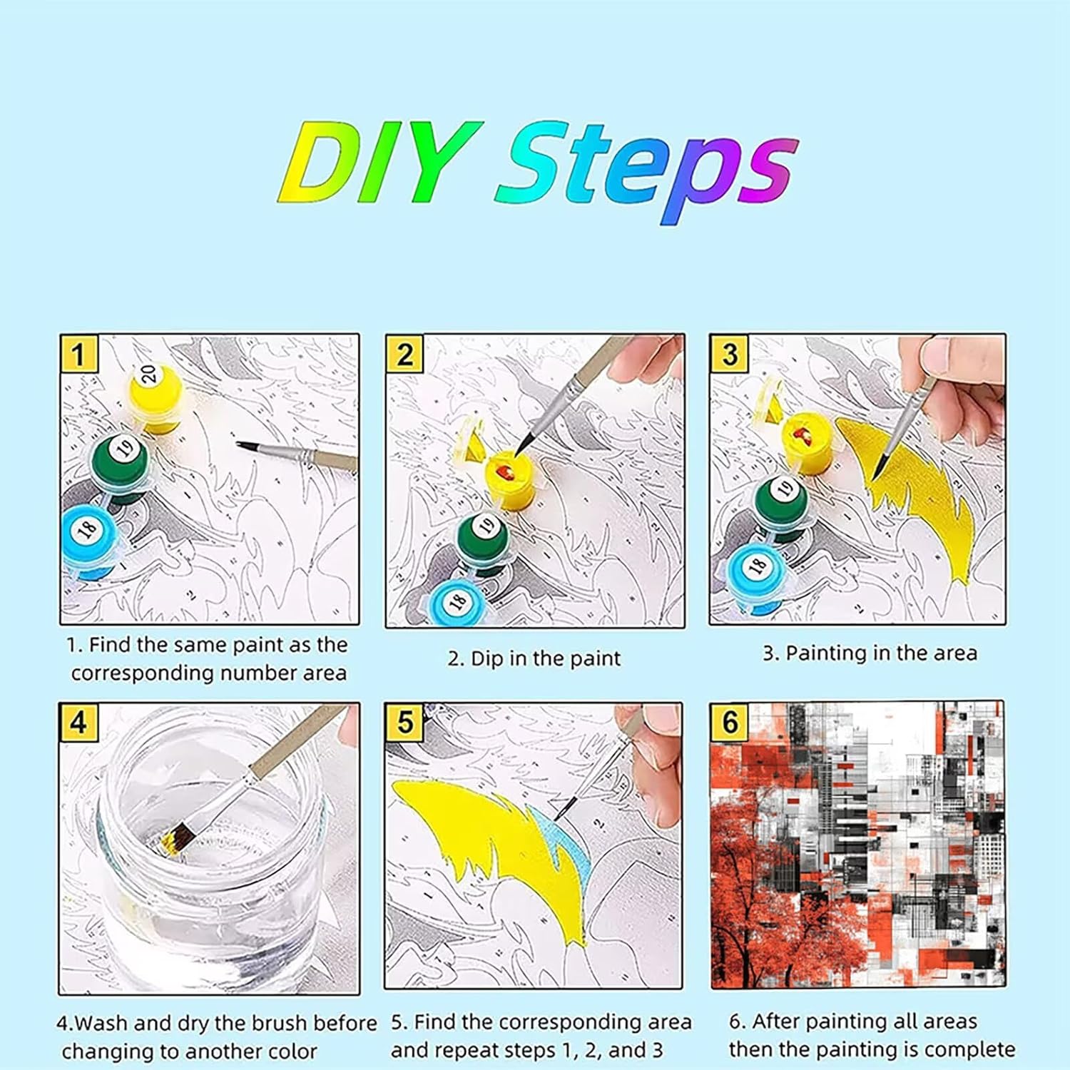 数字油絵 抽象的な 数字塗り絵 キャンバス 手芸キット木 DIY ーズ ハンドメイドクラフトアート 絵画 クリエイティブウォールア