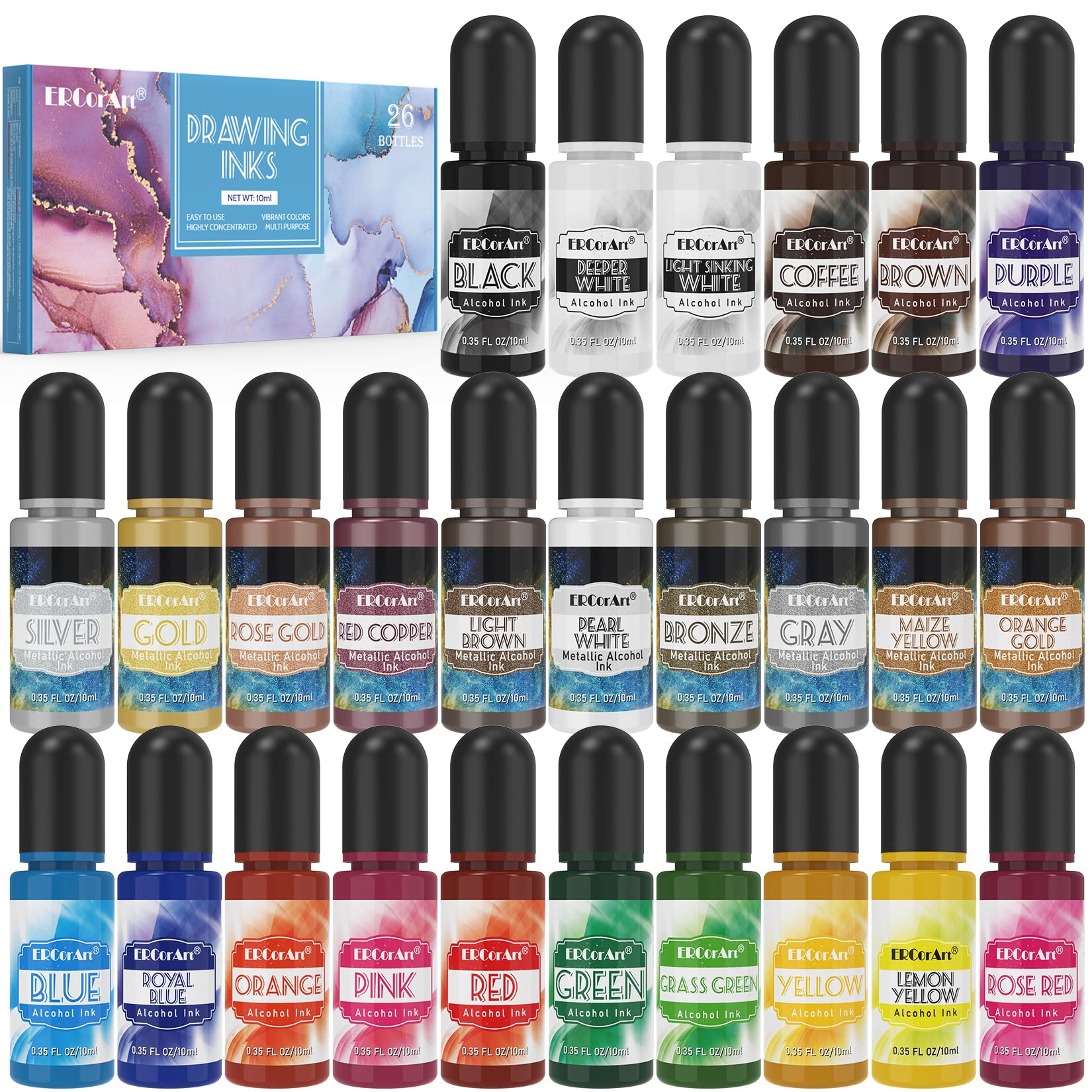 Inchiostri Alcolici Per Resina - Set 24 Colori 240ml | Per Arte, Bicchieri E Capsule Petri - Foto 5