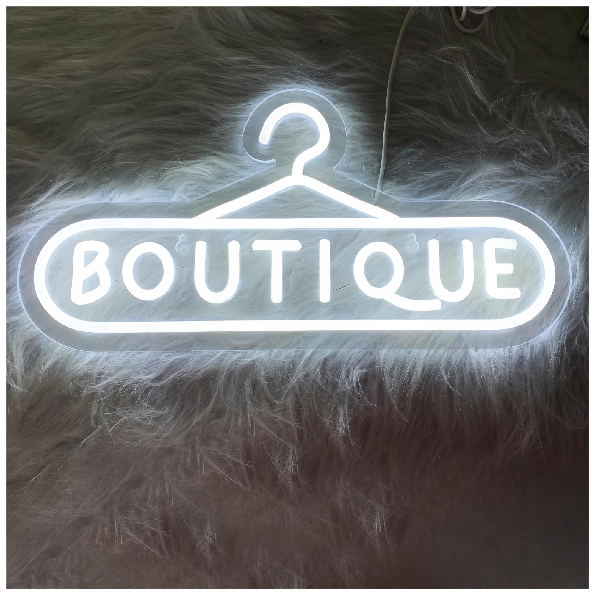 SHOUXI Sign Lamp Clothes-Hanger Shape Neon Sign Clothing Factory Store Department Store to Create Wall Decor 20X41cm