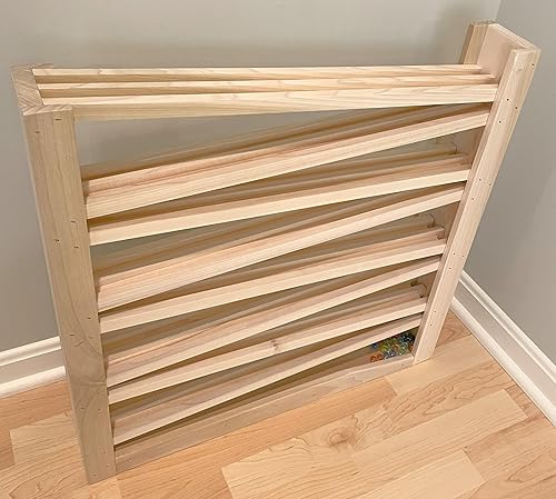 Miniatura 3 de Pista de mármol doble de madera auténtica de lujo. Diseño excesivo, construcción amish. Aproximadamente 25 "x 25", 8 niveles de pistas gemelas más