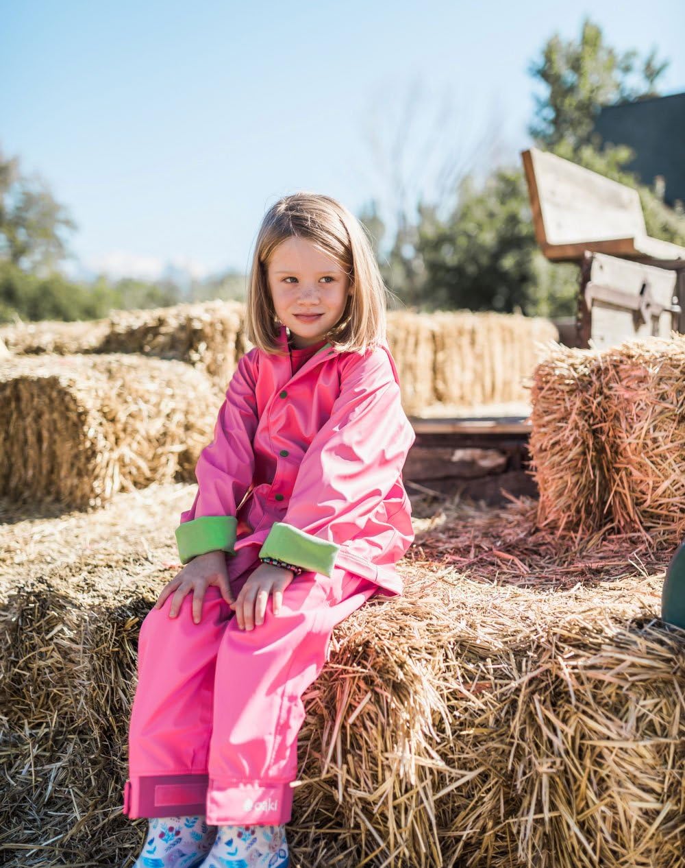 OAKI Children's Trail and Rain Pants, Hot Pink 10/11
