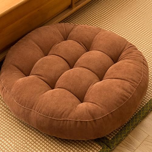 Miniatura 7 de BLEMO Cojín redondo para silla, cojín de asiento suave de color sólido, 21 pulgadas, relleno de algodón perlado de PP, cojines para silla de