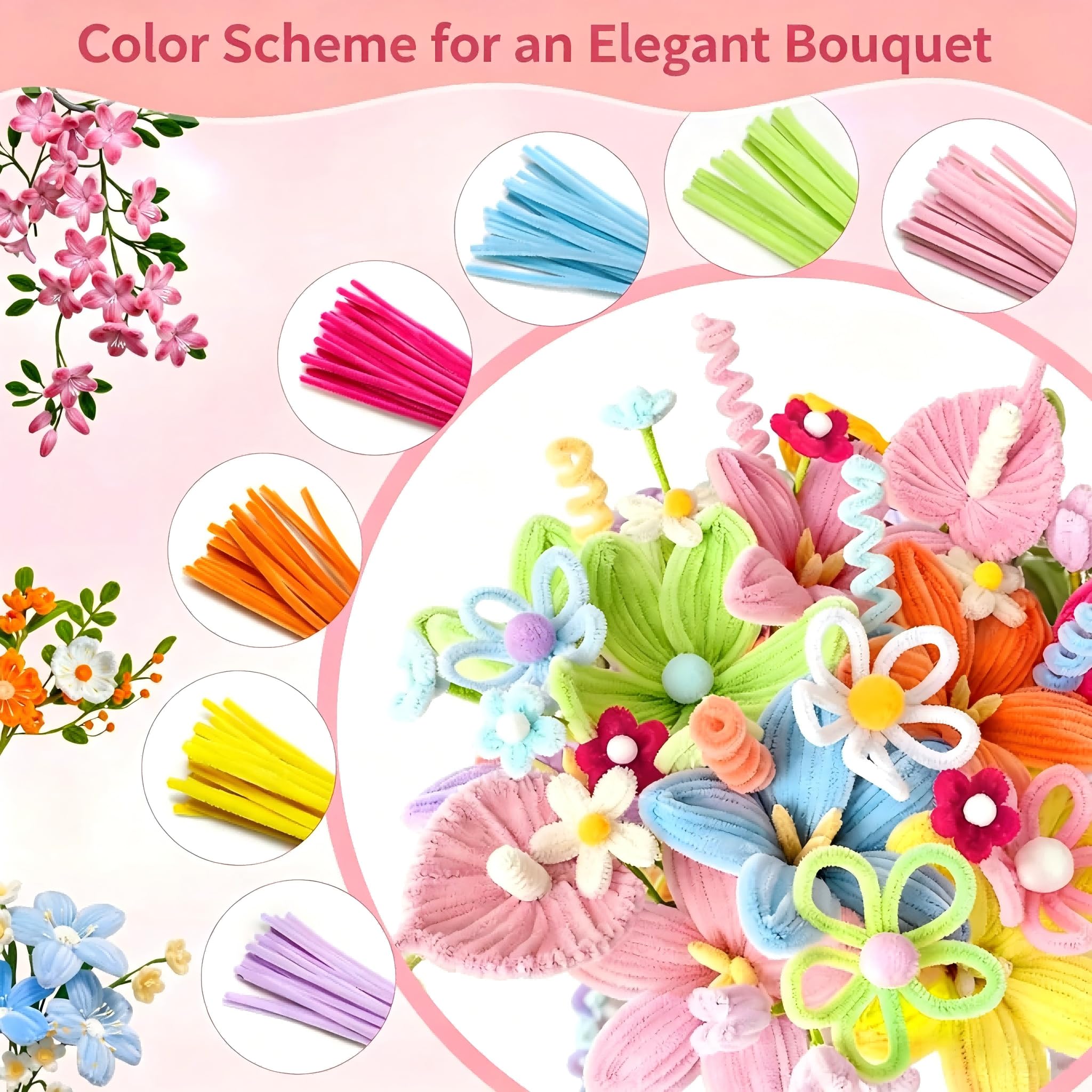 Scovolini Bricolage Kit, 600 Pezzi 11 Colori